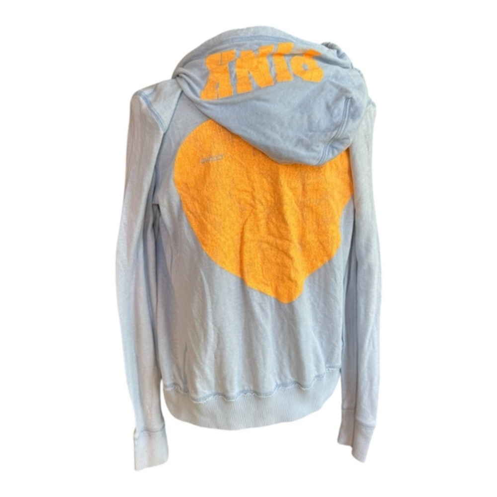 VTG Y2K Victoria Secret Univeristy Tag PINK lightweight hoodie SZ S blue/orange‎